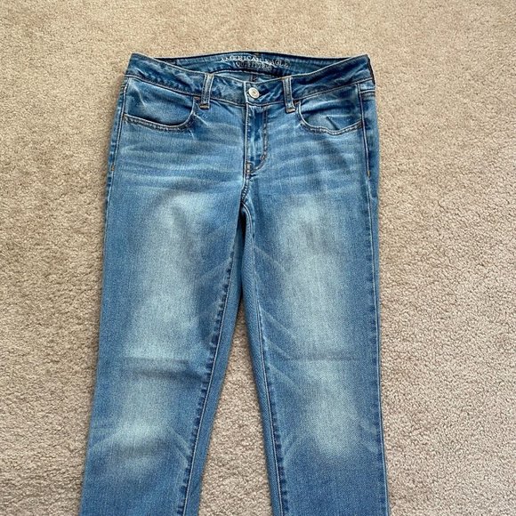 American Eagle 8 Long Jegging Super Stretch Denim Jeans Actual W 29.5 x I 31 1/4 - Picture 2 of 11